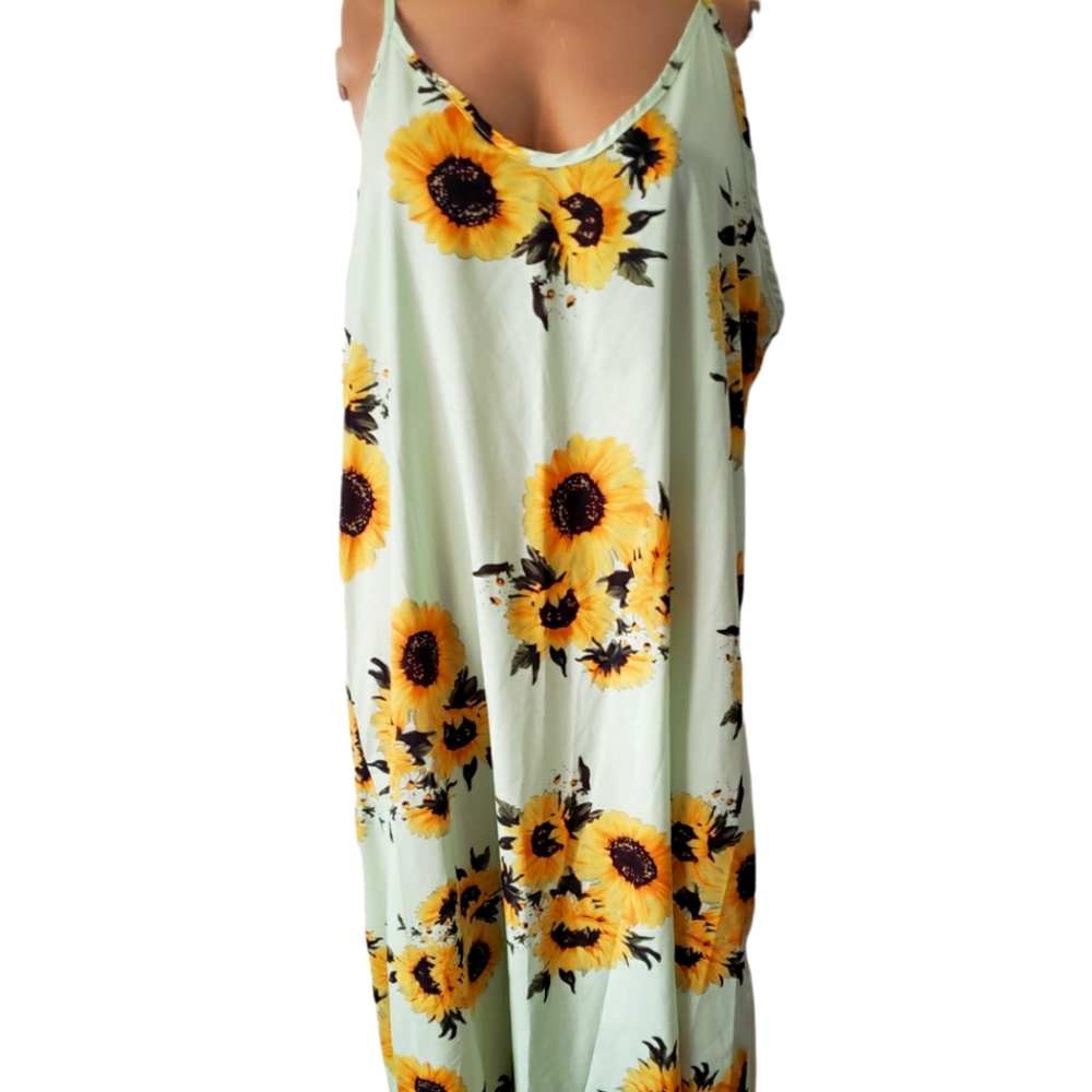 NWOT, Shein Sunflower Dress, XL